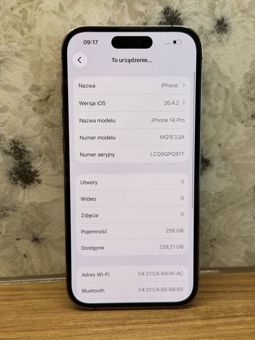 Iphone 14 pro fioletowy 256gb stan idealny