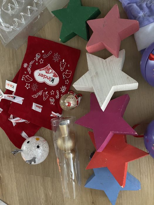 Ozdoby świąteczne mix , szklane sopelki, puchate ozdoby