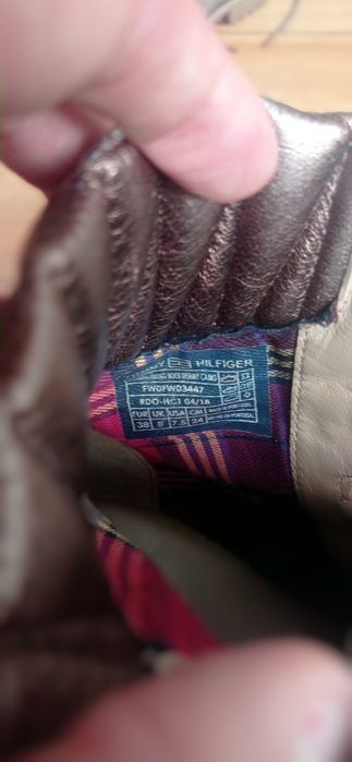 Tommy Hilfiger botki trapery beż 38