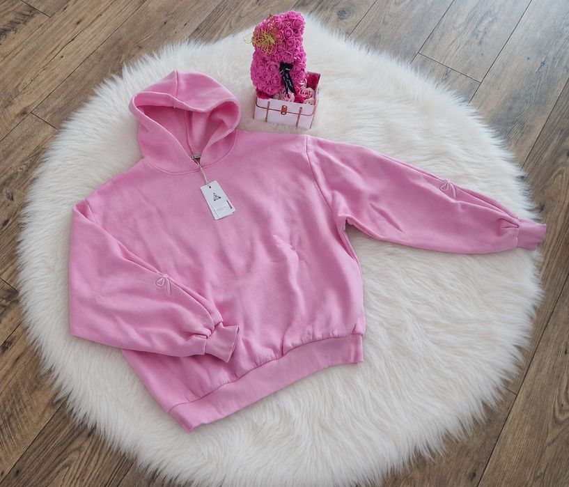 WYPRZEDAŻ! Nowa Bluza OVERSIZE z Kapturem + GRATIS T-shirt