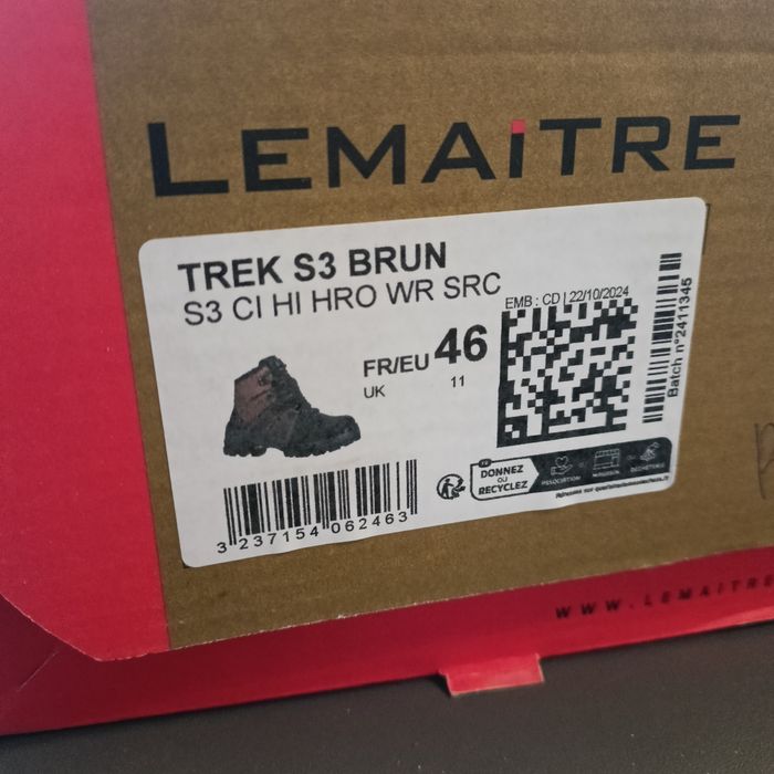Черевики захисні Lemaitre Trek S3 Brun