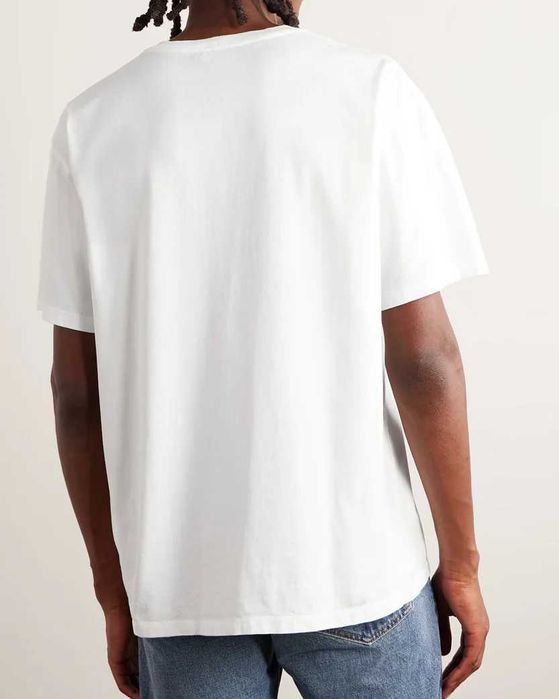 Футболка Logo-Embroidered Cotton-Jersey T-shirt White
