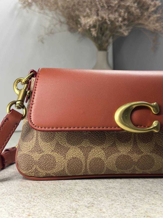 Сумка Coach Jet кросбоді коричнева/Женская кожаная сумка Коуч оригинал