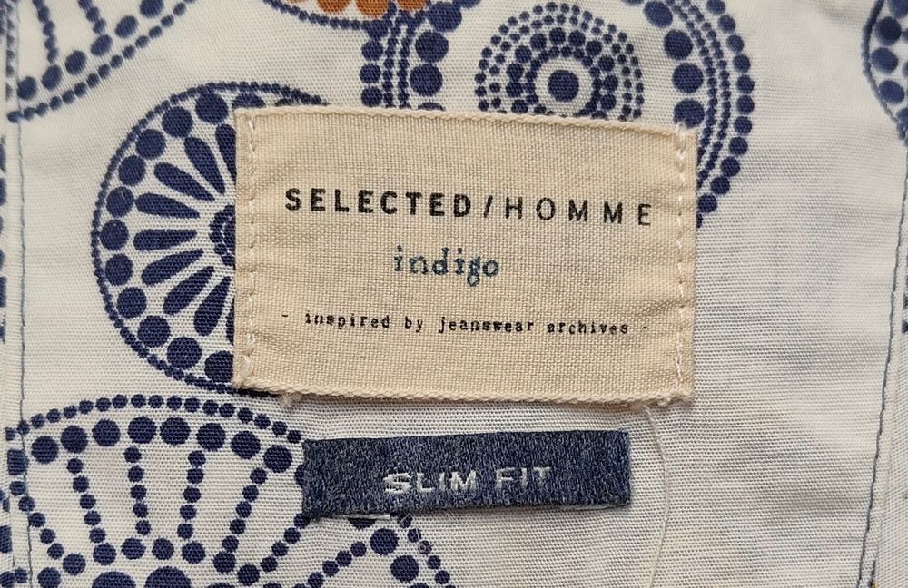 Wr) Selected/Homme Indigo oryginalna koszula długi rękaw Roz.L