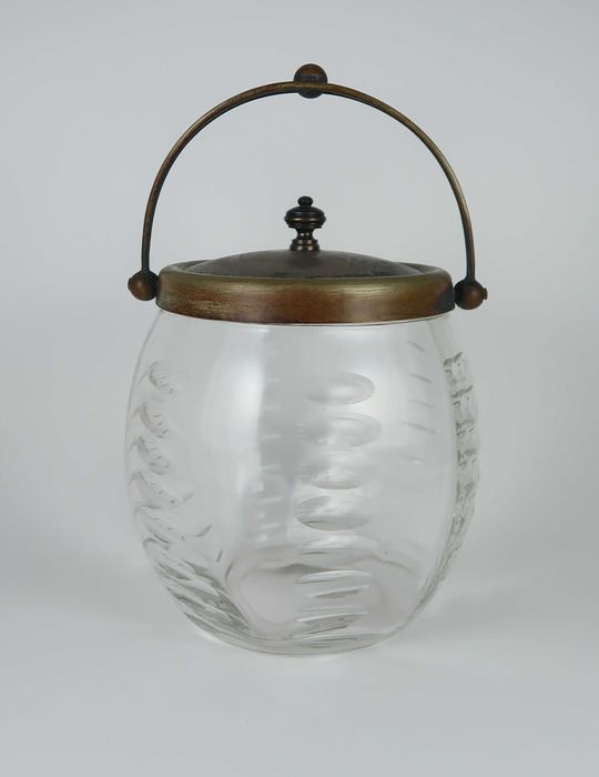 Boleira antiga Art Deco Vidro Lapidado (Ref. 6)