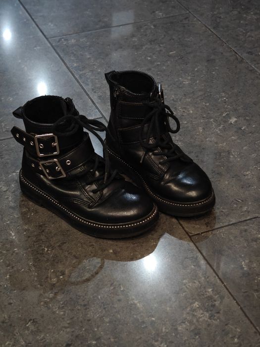 Buty jesienne trapery botki skórzane kozaki 29