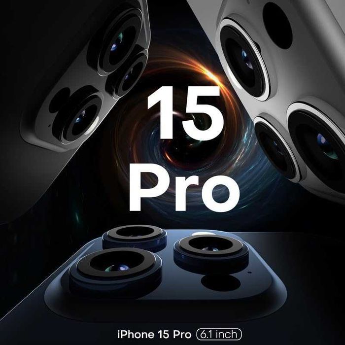 Tauri etui iPhone 15 Pro magsafe 2x Szkło na aparat 2x szkło hartowane