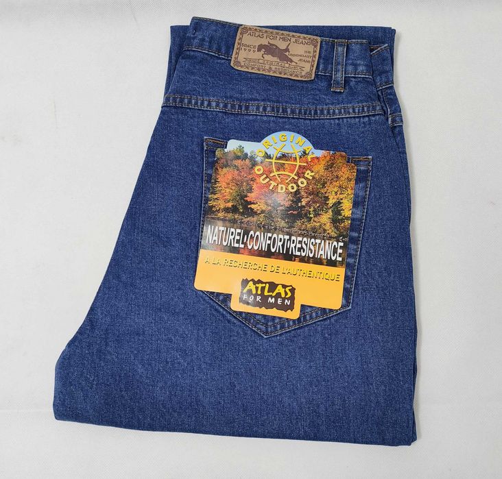 Proste spodnie męskie 48 M jeansy dżins M4010 ATLAS FOR MEN