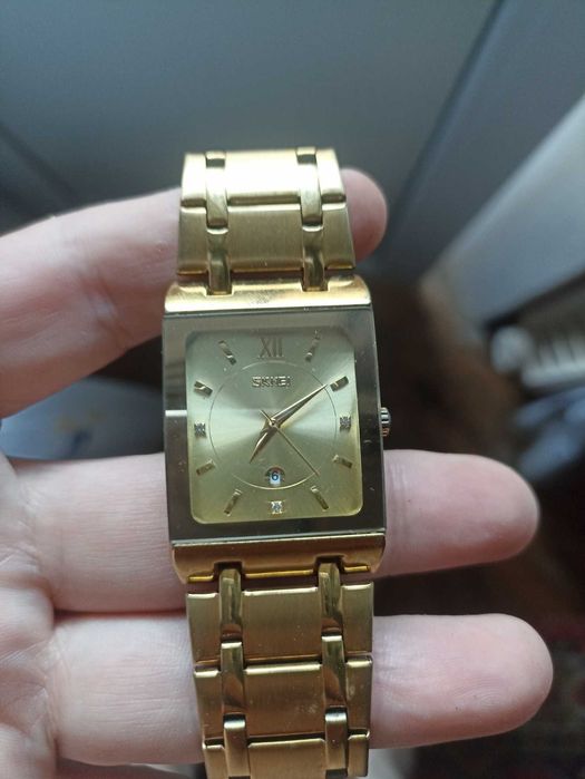 Чоловічий класичний годинник Skmei 9263 Gold