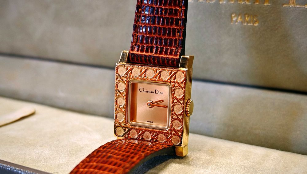 Zegarek Christian Dior La Parisienne 18K Gold Plated D60 Pozłacany Box