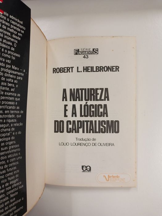 A natureza e a lógica do capitalismo, de Robert Heilbroner