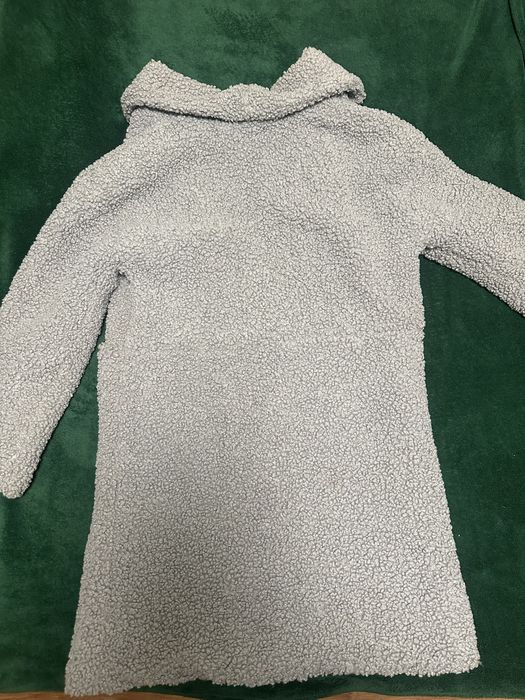 Шубка тедді сірого кольору