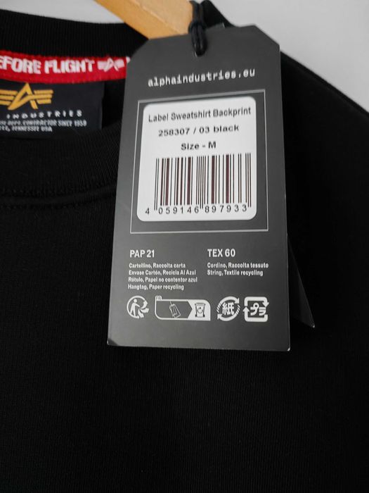 Bluza crewneck Alpha Industries.