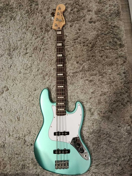 Baixo Squier Affinity Series Active Jazz Bass Green C/ saco afinador