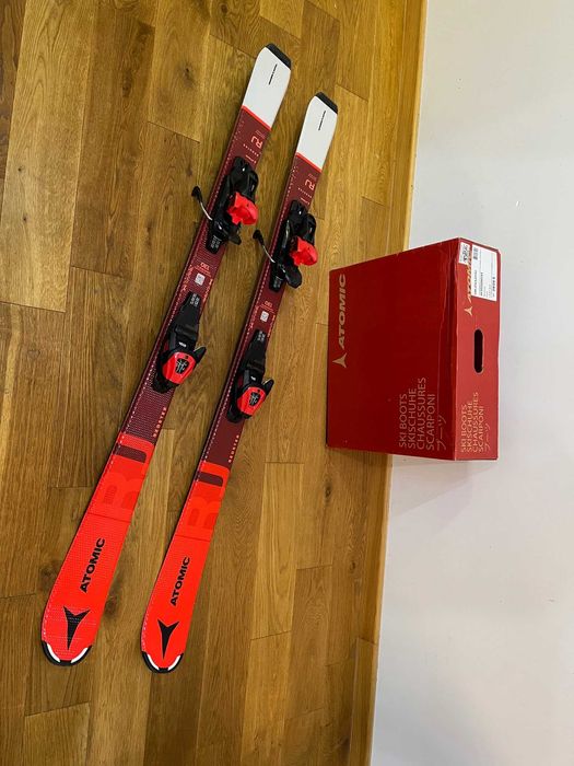 NARTY ATOMIC  - dziecięce 130 cm + Buty 24/24.5