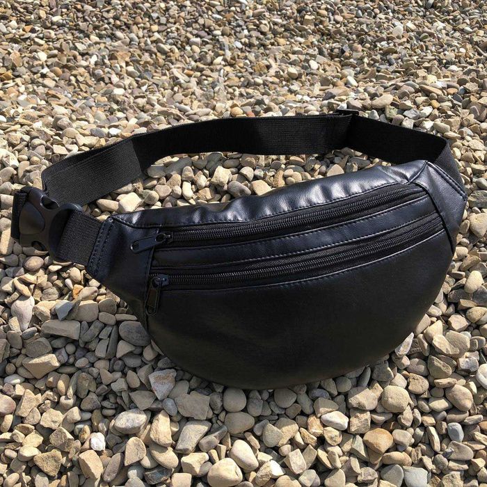 Сумка на пояс з еко-шкіри, сумка через плече Бананка чоловіча, жіноча