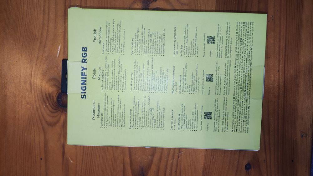 Микрофон Hator Signify RGB USB — как новый / для стрима, игр, Discord