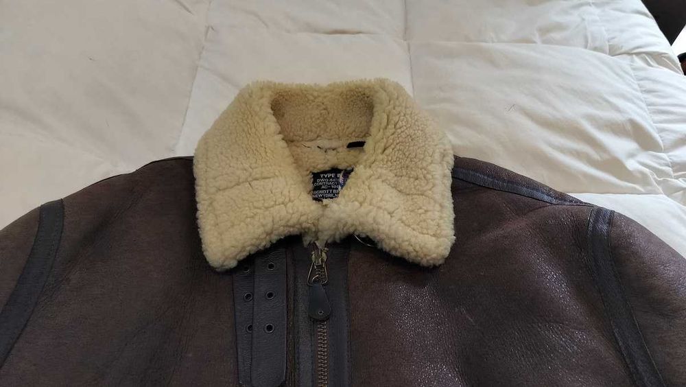 SCHOTT B-3 DE 1986 sheepskin com lâ por dentro