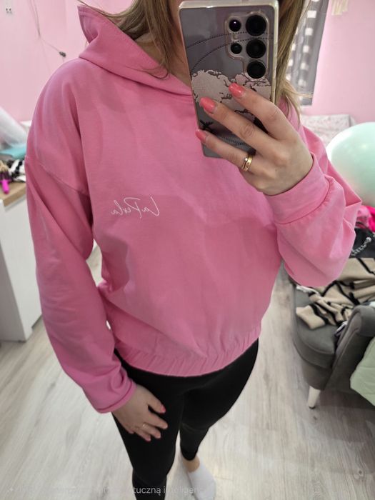 Bluza różowa wciągana skrzydła La Perla ściągacz uni s