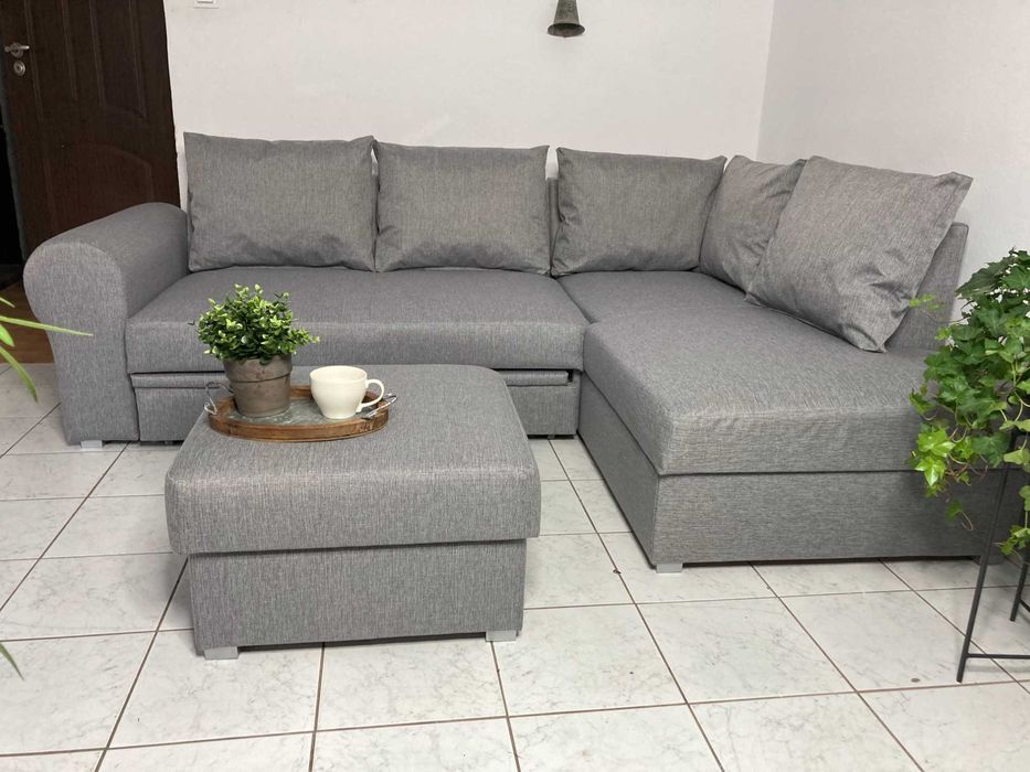NOWO OBITY narożnik i duża pufa Agata Meble/TRANSPORT