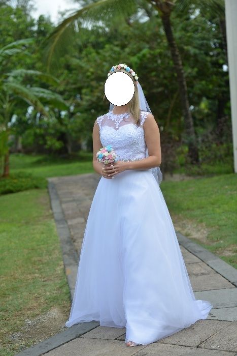 Obniżka !suknia ślubna koronka lekka zwiewna glamour GUZIKI BOHO