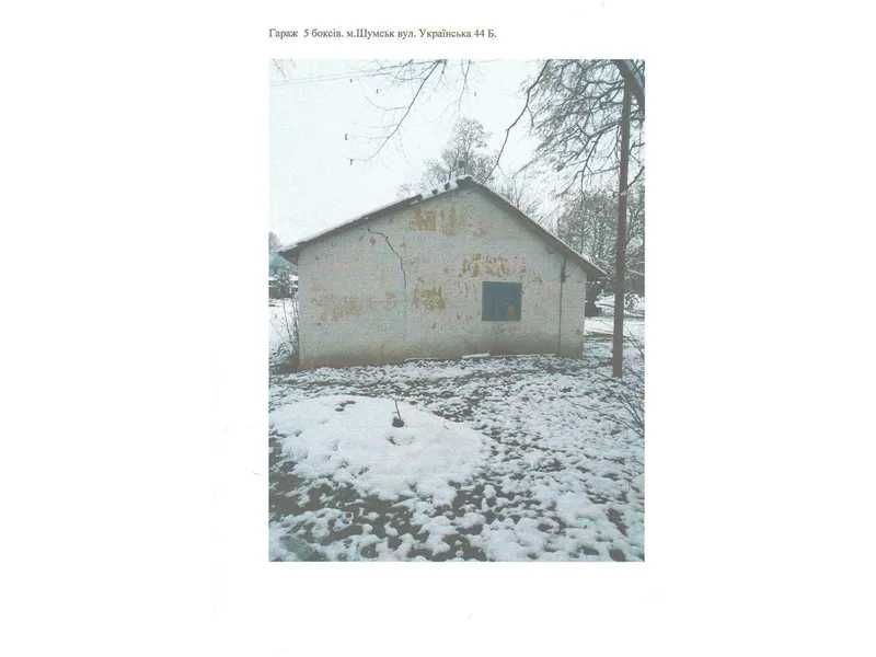 Комерційна нерухомість: Комплекс із 5 гаражних боксів (181 кв.м), вул. Українська, 44Б