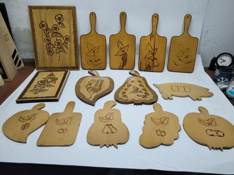 Dekoracje ludowe narzędzia drewniane kuchenne