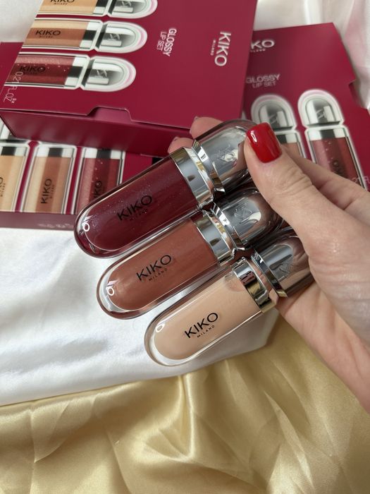 Подарункови набір 3d hydra glossy lip set kiko milano блиск кіко