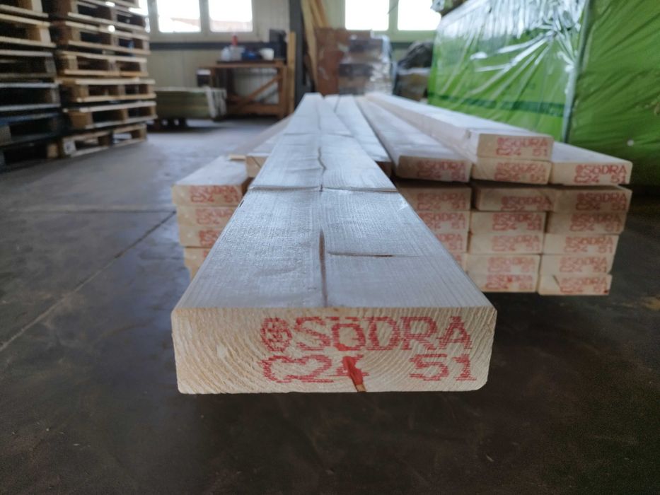 Drewno C24 konstrukcyjne Świerk 60x120mm - 60x170mm - 60x220 suszone