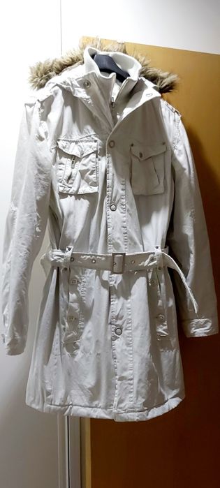 Parka branca  c/ capuz