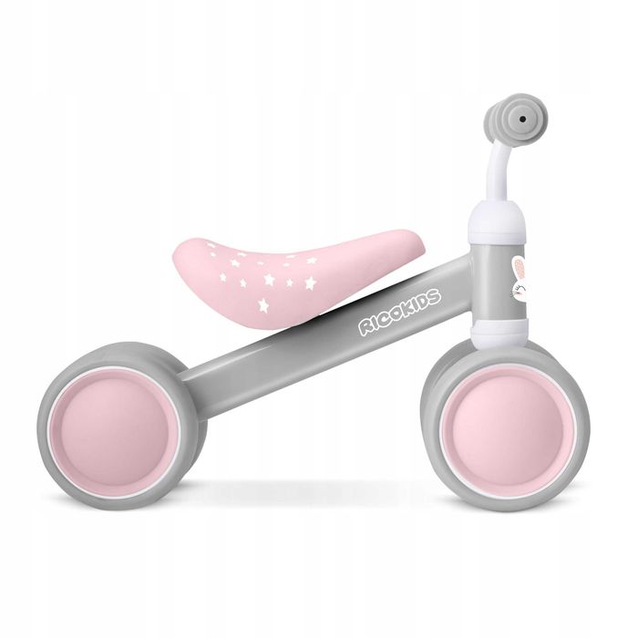 Rower biegowy RicoKids RK-606 6" biały, różowy, szary