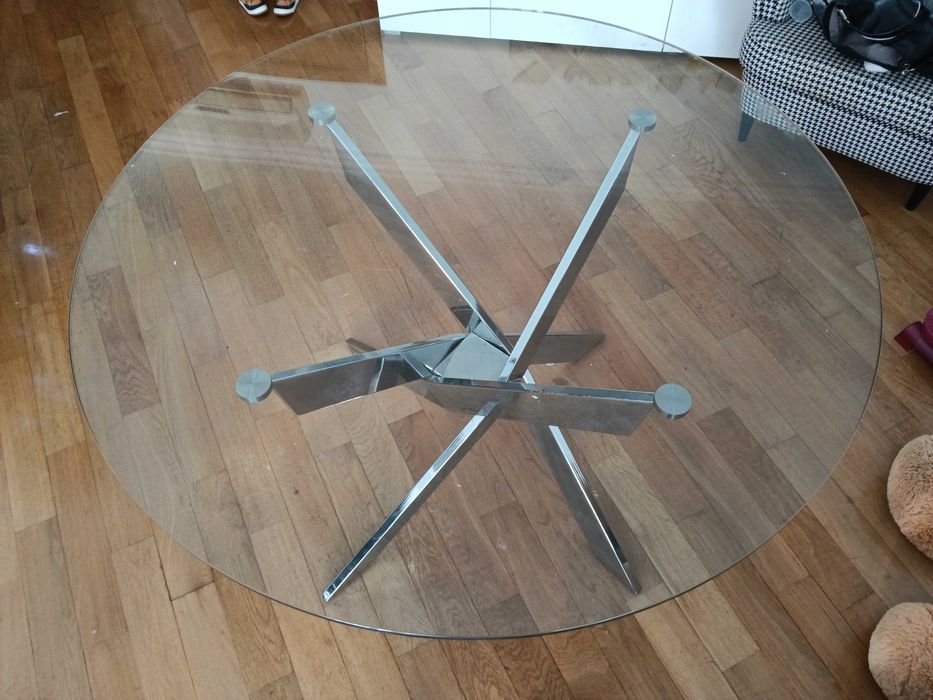 Mesa de vidro redonda