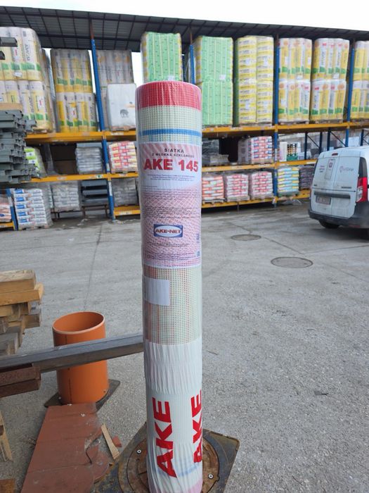 Siatka Elewacyjna PODTYNKOWA AKE BIAŁA 145g/m2 rol-55m2