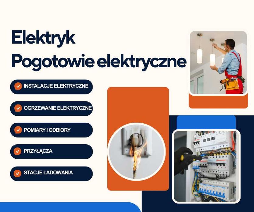Elektryk z uprawnieniami Zabrze instalacje elektryczne pomiary i odbiory pogotowie elektryczne kompensatory mocy biernej