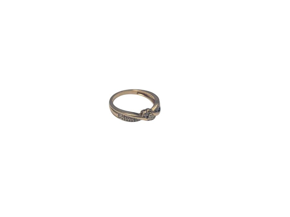 Złoty pierścionek z diamentami - 585 / 3,64g / R13 / 0,210ct
