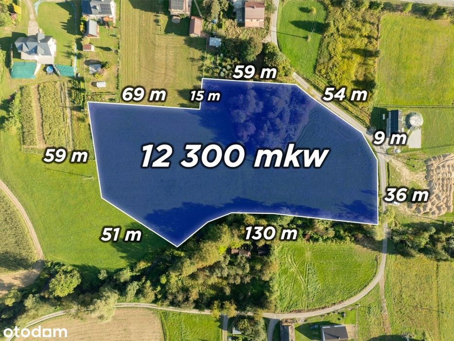 Działka budowlano-rolna 1,23 ha | 30,35 ar UM