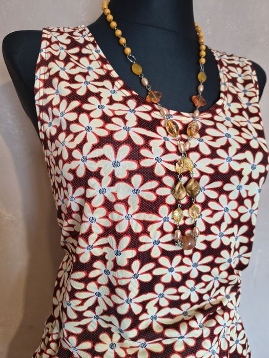 Bluzka w kwiatki na ramiączkach r.XL