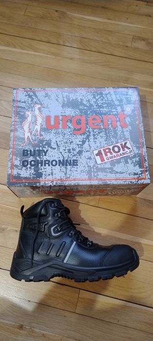 Buty ochronne czarne 43 urgent z noskiem