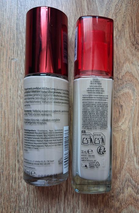 2 nowe podkłady: AA All Day Long oraz Bourjois