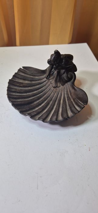 Zabytkowa przedwojenna mydelniczka brąz E. G. ZIMMERMANN Hanau XIX w.