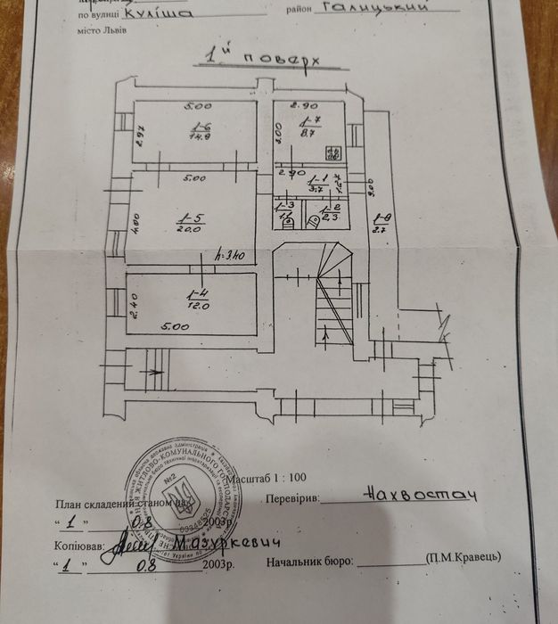 Продаж Комерція вул.Куліша Центр Фасад 3 вікна+ Двері,ц.160000 у.о