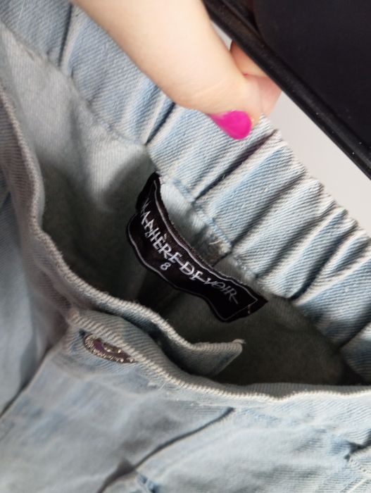 Spodnie jeansy dżinsy bojówki nowoczesne kieszenie Maniere de voir S