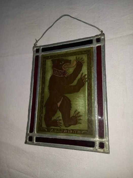 vitral artesanal brasão de armas ST/Gallen