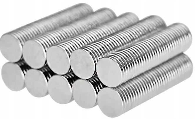 Magnesy neodymowe 10x1mm 40 sztuk