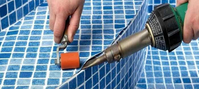 Пленка для бассейна. Монтаж лайнера для басейна.