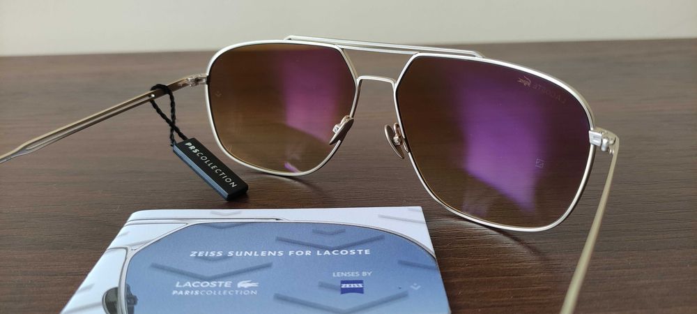Сонцезахистні окуляри Lacoste L218SPC Лінзи Carl Zeiss Металева