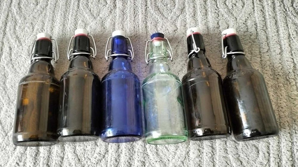 butelki z korkiem i uszczelką 6 sztuk 330mililitra na soki