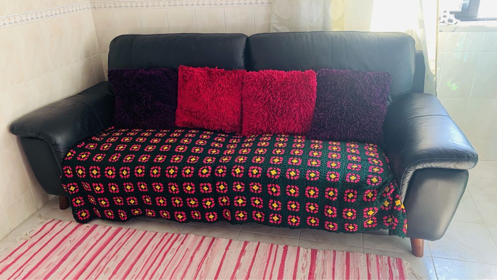 Sofa em couro  sem rasgo