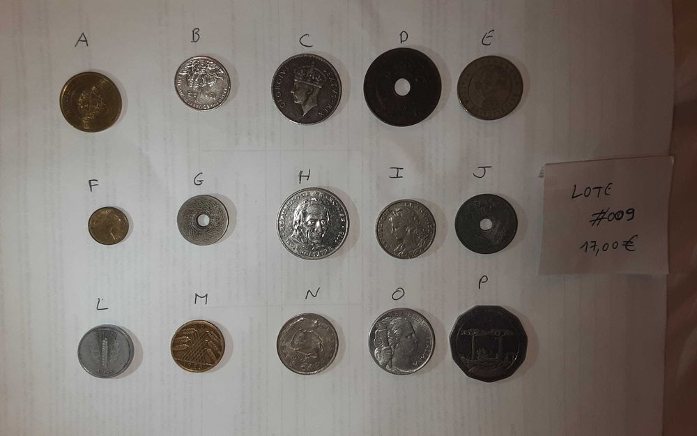 4 lotes de 15 moedas(c)