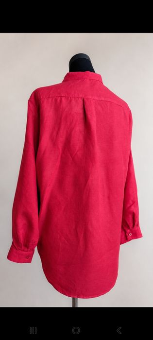 Лляна блузка BUYKUD, бохо, вишивка, льон, оверсайз L-XL
